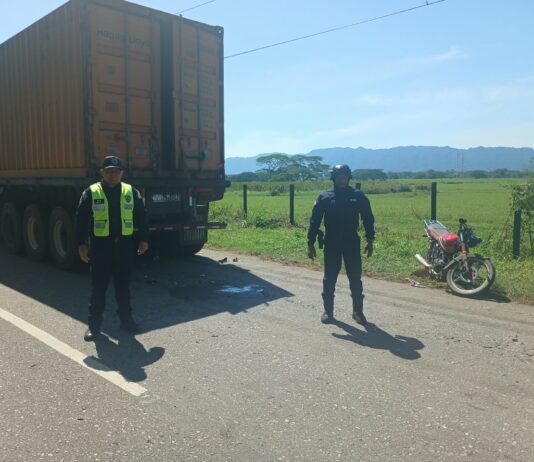 Tragedia en la Morón-Coro: colisión entre gandola y moto deja dos fallecidos en el municipio Cacique Manaure