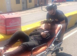 Motorizado resulta lesionado durante accidente en Las Margaritas
