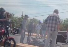 Vídeo| Motorizado desliza en Punto Fijo tras maniobra para esquivar un vehículo