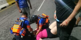 Dos heridos tras estallar el neumático de una moto en la Intercomunal Coro – La Vela