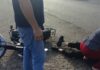 Joven resulta lesionado tras deslizar en moto en el sector Universitario