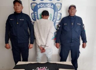 Polifalcón atrapa a sujeto tras veloz persecución que inició en centro comercial de Coro