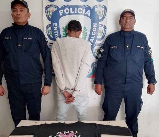 Polifalcón atrapa a sujeto tras veloz persecución que inició en centro comercial de Coro