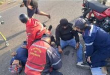 Accidente entre dos motos en la Variante José Leonardo Chirino de Coro deja dos lesionados
